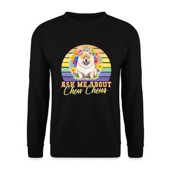 Chow Chow Gifts - Unisex Sweatshirt - black - Front - Alina (178cm) & Michal (187cm)