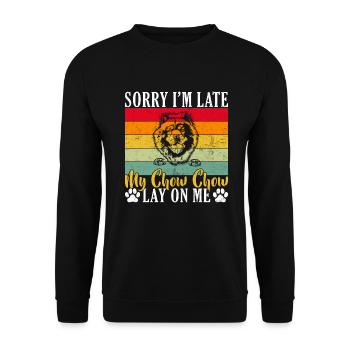 Chow Chow Gifts - Unisex Pullover - Schwarz - Vorne - Alina (178cm) & Michal (187cm)
