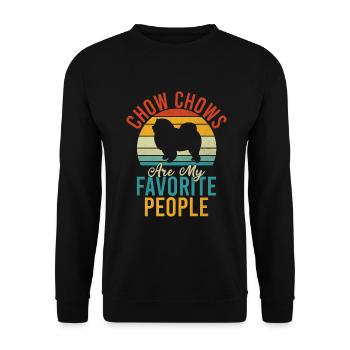 Chow Chow Gifts - Unisex Sweatshirt - black - Front - Alina (178cm) & Michal (187cm)