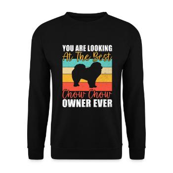 Chow Chow Gifts - Unisex Pullover - Schwarz - Vorne - Alina (178cm) & Michal (187cm)