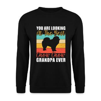 Chow Chow Gifts - Unisex Pullover - Schwarz - Vorne - Alina (178cm) & Michal (187cm)