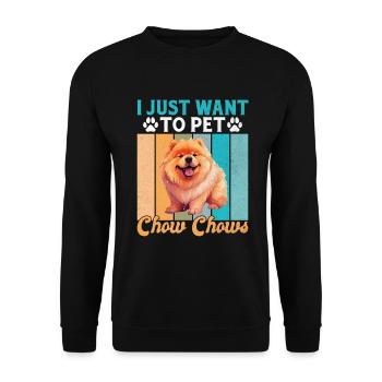 Chow Chow Gifts - Unisex Pullover - Schwarz - Vorne - Alina (178cm) & Michal (187cm)