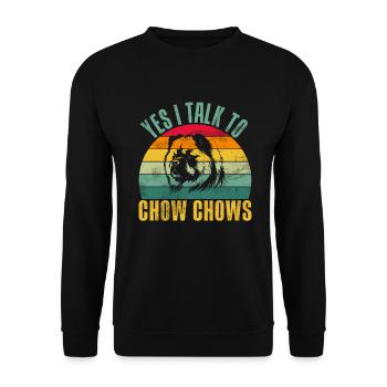 Chow Chow Gifts - Unisex Pullover - Schwarz - Vorne - Alina (178cm) & Michal (187cm)