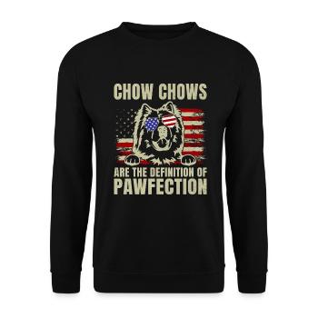 Chow Chow Gifts - Unisex Pullover - Schwarz - Vorne - Alina (178cm) & Michal (187cm)