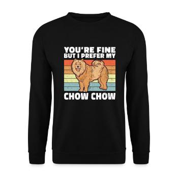 Chow Chow Gifts - Unisex Pullover - Schwarz - Vorne - Alina (178cm) & Michal (187cm)