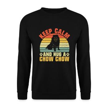 Chow Chow Gifts - Unisex Sweatshirt - black - Front - Alina (178cm) & Michal (187cm)