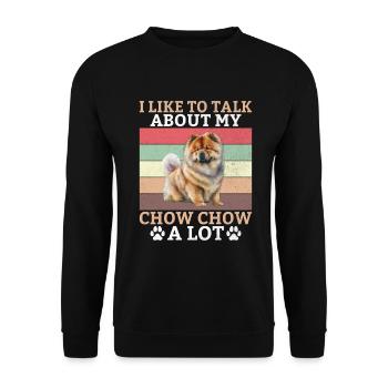 Chow Chow Gifts - Unisex Sweatshirt - black - Front - Alina (178cm) & Michal (187cm)