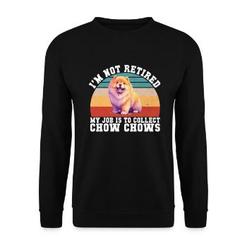 Chow Chow Gifts - Unisex Sweatshirt - black - Front - Alina (178cm) & Michal (187cm)