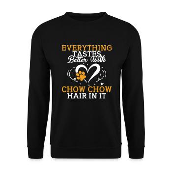 Chow Chow Gifts - Unisex Pullover - Schwarz - Vorne - Alina (178cm) & Michal (187cm)