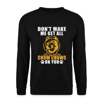 Chow Chow Gifts - Unisex Pullover - Schwarz - Vorne - Alina (178cm) & Michal (187cm)