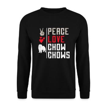 Chow Chow Gifts - Unisex Sweatshirt - black - Front - Alina (178cm) & Michal (187cm)