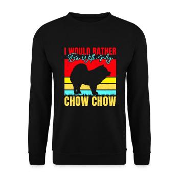 Chow Chow Gifts - Unisex Pullover - Schwarz - Vorne - Alina (178cm) & Michal (187cm)