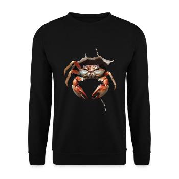 Krabbe - Unisex Pullover - Schwarz - Vorne - Alina (178cm) & Michal (187cm)
