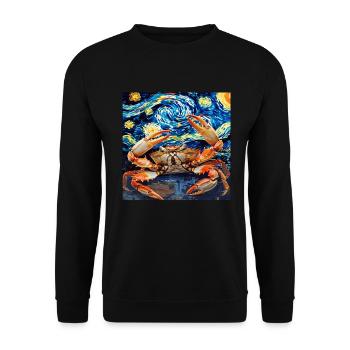 Krabbe - Unisex Pullover - Schwarz - Vorne - Alina (178cm) & Michal (187cm)