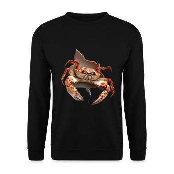 Krabbe - Unisex Pullover - Schwarz - Vorne - Alina (178cm) & Michal (187cm)