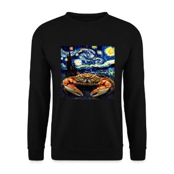 Krabbe - Unisex Pullover - Schwarz - Vorne - Alina (178cm) & Michal (187cm)