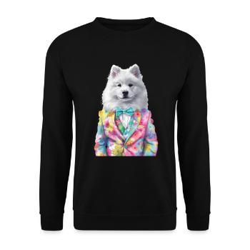 Samojede - Unisex Pullover - Schwarz - Vorne - Alina (178cm) & Michal (187cm)