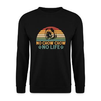 Chow Chow Gifts - Unisex Pullover - Schwarz - Vorne - Alina (178cm) & Michal (187cm)