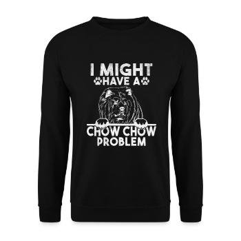 Chow Chow Gifts - Unisex Sweatshirt - black - Front - Alina (178cm) & Michal (187cm)