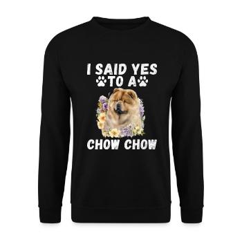 Chow Chow Gifts - Unisex Pullover - Schwarz - Vorne - Alina (178cm) & Michal (187cm)