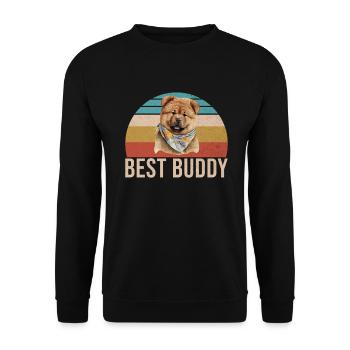 Chow Chow Gifts - Unisex Sweatshirt - black - Front - Alina (178cm) & Michal (187cm)