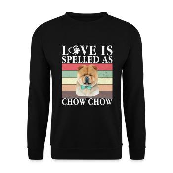 Chow Chow Gifts - Unisex Pullover - Schwarz - Vorne - Alina (178cm) & Michal (187cm)