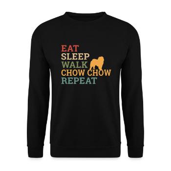 Chow Chow Gifts - Unisex Pullover - Schwarz - Vorne - Alina (178cm) & Michal (187cm)