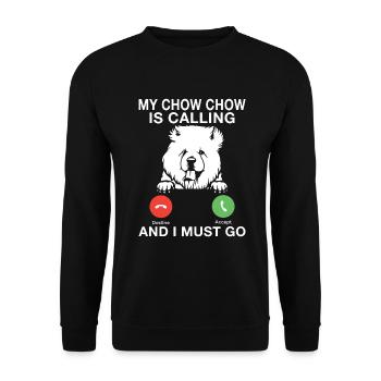 Chow Chow Gifts - Unisex Pullover - Schwarz - Vorne - Alina (178cm) & Michal (187cm)