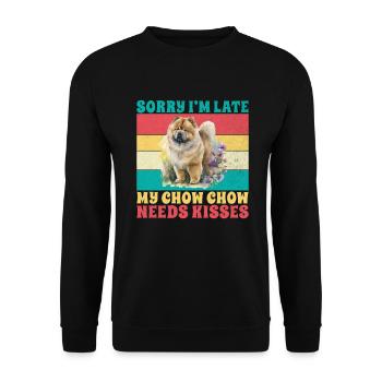 Chow Chow Gifts - Unisex Sweatshirt - black - Front - Alina (178cm) & Michal (187cm)