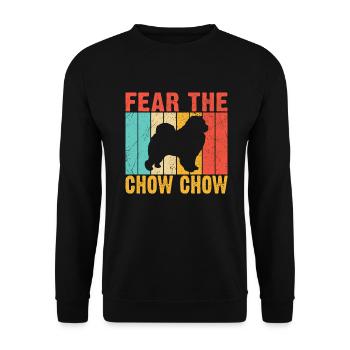 Chow Chow Gifts - Unisex Sweatshirt - black - Front - Alina (178cm) & Michal (187cm)