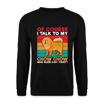 Chow Chow Gifts - Unisex Pullover - Schwarz - Vorne - Alina (178cm) & Michal (187cm)