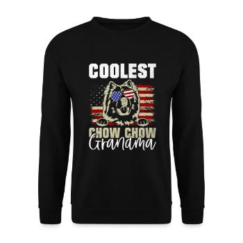 Chow Chow Gifts - Unisex Sweatshirt - black - Front - Alina (178cm) & Michal (187cm)