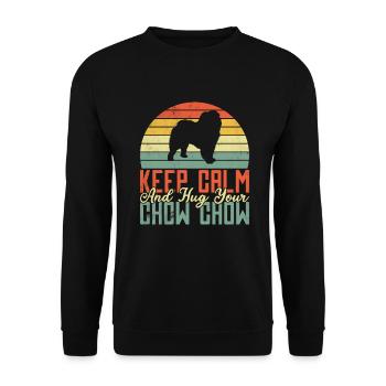 Chow Chow Gifts - Unisex Pullover - Schwarz - Vorne - Alina (178cm) & Michal (187cm)
