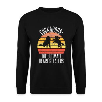 Cockapoo Gifts - Unisex Pullover - Schwarz - Vorne - Alina (178cm) & Michal (187cm)