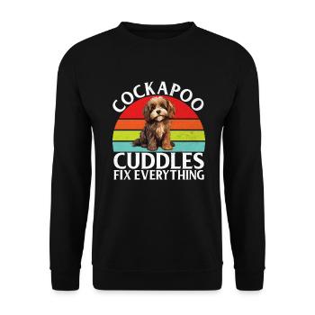 Cockapoo Gifts - Unisex Sweatshirt - black - Front - Alina (178cm) & Michal (187cm)