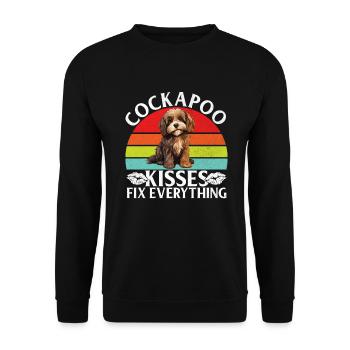 Cockapoo Gifts - Unisex Pullover - Schwarz - Vorne - Alina (178cm) & Michal (187cm)
