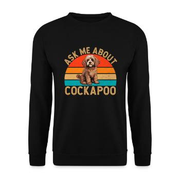 Cockapoo Gifts - Unisex Sweatshirt - black - Front - Alina (178cm) & Michal (187cm)