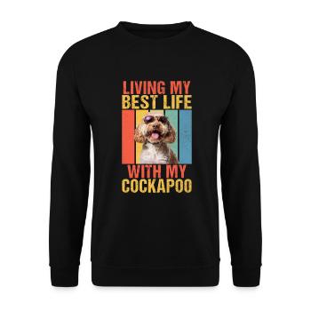 Cockapoo Gifts - Unisex Pullover - Schwarz - Vorne - Alina (178cm) & Michal (187cm)