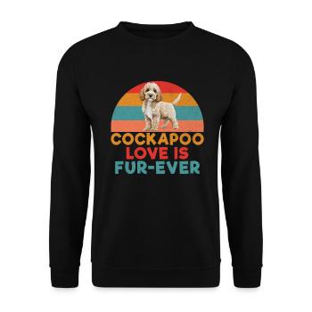 Cockapoo Gifts - Unisex Sweatshirt - black - Front - Alina (178cm) & Michal (187cm)