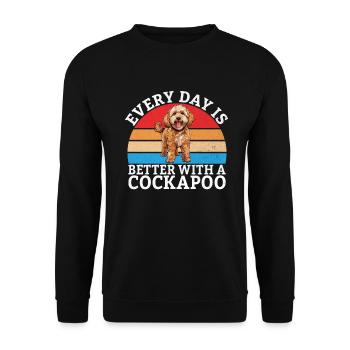 Cockapoo Gifts - Unisex Sweatshirt - black - Front - Alina (178cm) & Michal (187cm)