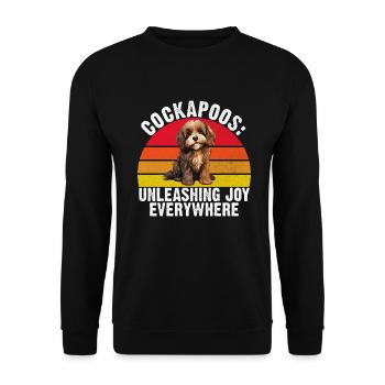 Cadeaux Cockapoo - Sweat-shirt Unisexe - noir - Devant - Alina (178cm) & Michal (187cm)