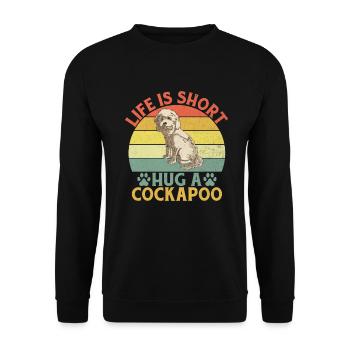 Cockapoo Gifts - Unisex Pullover - Schwarz - Vorne - Alina (178cm) & Michal (187cm)