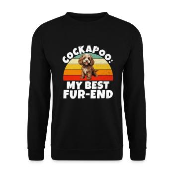 Cockapoo Gifts - Unisex Sweatshirt - black - Front - Alina (178cm) & Michal (187cm)