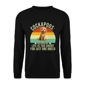 Cockapoo Gifts - Unisex Pullover - Schwarz - Vorne - Alina (178cm) & Michal (187cm)