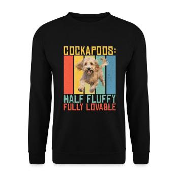 Cockapoo Gifts - Unisex Pullover - Schwarz - Vorne - Alina (178cm) & Michal (187cm)