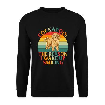 Cockapoo Gifts - Unisex Sweatshirt - black - Front - Alina (178cm) & Michal (187cm)