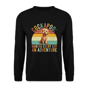 Cockapoo Gifts - Unisex Pullover - Schwarz - Vorne - Alina (178cm) & Michal (187cm)