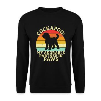 Cockapoo Gifts - Unisex Sweatshirt - black - Front - Alina (178cm) & Michal (187cm)