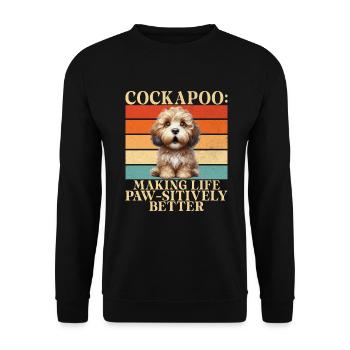 Cockapoo Gifts - Unisex Sweatshirt - black - Front - Alina (178cm) & Michal (187cm)