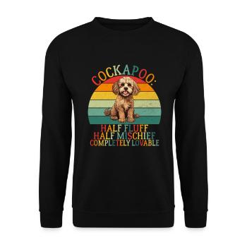 Cockapoo Gifts - Unisex Pullover - Schwarz - Vorne - Alina (178cm) & Michal (187cm)
